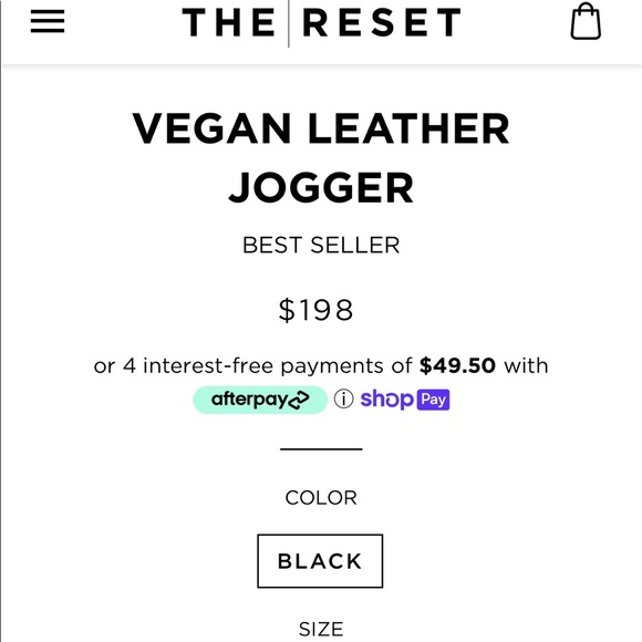 The Reset Vegan Leather Jogger - Picture 7 of 8